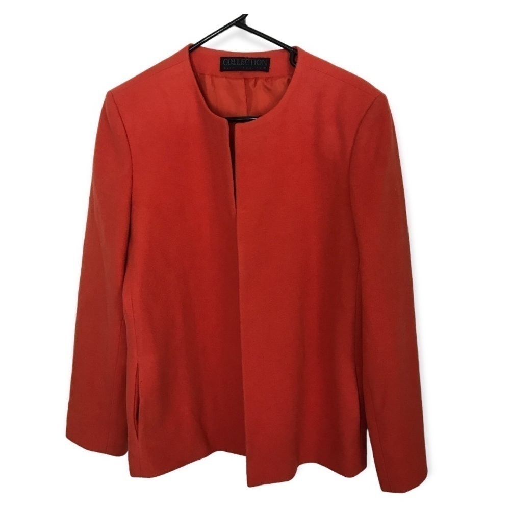 Harve Benard collection orange open jacket